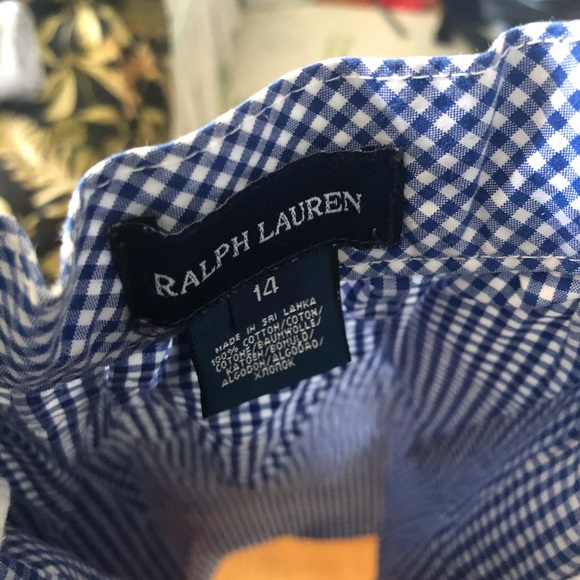 Size 14 blue checkered skirt - Picture 3 of 4